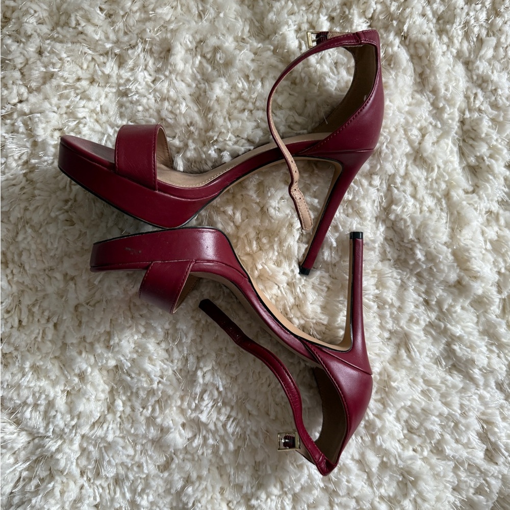 BCBG Dark Red Platform Heels